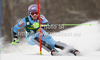 Tina Maze of Slovenia skiing in first run of women slalom Golden Fox trophy race of Audi FIS Alpine skiing World cup 2012-2013 in Maribor, Slovenia. Women slalom race of Audi FIS Alpine skiing World cup was held in Maribor, Slovenia, on Sunday, 27th of January 2013.
