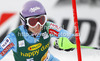 Tina Maze of Slovenia skiing in first run of women slalom Golden Fox trophy race of Audi FIS Alpine skiing World cup 2012-2013 in Maribor, Slovenia. Women slalom race of Audi FIS Alpine skiing World cup was held in Maribor, Slovenia, on Sunday, 27th of January 2013.

