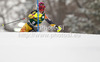 Marie-Michele Gagnon of Canada skiing in first run of women slalom Golden Fox trophy race of Audi FIS Alpine skiing World cup 2012-2013 in Maribor, Slovenia. Women slalom race of Audi FIS Alpine skiing World cup was held in Maribor, Slovenia, on Sunday, 27th of January 2013.
