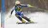 Therese Borssen of Sweden skiing in first run of women slalom Golden Fox trophy race of Audi FIS Alpine skiing World cup 2012-2013 in Maribor, Slovenia. Women slalom race of Audi FIS Alpine skiing World cup was held in Maribor, Slovenia, on Sunday, 27th of January 2013.
