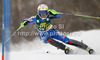 Anna Swenn-Larsson of Sweden skiing in first run of women slalom Golden Fox trophy race of Audi FIS Alpine skiing World cup 2012-2013 in Maribor, Slovenia. Women slalom race of Audi FIS Alpine skiing World cup was held in Maribor, Slovenia, on Sunday, 27th of January 2013.

