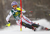 Michaela Kirchgasser of Austria skiing in first run of women slalom Golden Fox trophy race of Audi FIS Alpine skiing World cup 2012-2013 in Maribor, Slovenia. Women slalom race of Audi FIS Alpine skiing World cup was held in Maribor, Slovenia, on Sunday, 27th of January 2013.
