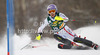 Michaela Kirchgasser of Austria skiing in first run of women slalom Golden Fox trophy race of Audi FIS Alpine skiing World cup 2012-2013 in Maribor, Slovenia. Women slalom race of Audi FIS Alpine skiing World cup was held in Maribor, Slovenia, on Sunday, 27th of January 2013.
