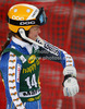Maria Pietilae-Holmner of Sweden in pain after DNF in first run of women slalom Golden Fox trophy race of Audi FIS Alpine skiing World cup 2012-2013 in Maribor, Slovenia. Women slalom race of Audi FIS Alpine skiing World cup was held in Maribor, Slovenia, on Sunday, 27th of January 2013.
