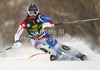 Dominique Gisin of Switzerland skiing in first run of women slalom Golden Fox trophy race of Audi FIS Alpine skiing World cup 2012-2013 in Maribor, Slovenia. Women slalom race of Audi FIS Alpine skiing World cup was held in Maribor, Slovenia, on Sunday, 27th of January 2013.
