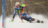 Magdalena Fjaellstroem of Sweden skiing in first run of women slalom Golden Fox trophy race of Audi FIS Alpine skiing World cup 2012-2013 in Maribor, Slovenia. Women slalom race of Audi FIS Alpine skiing World cup was held in Maribor, Slovenia, on Sunday, 27th of January 2013.
