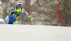 Ula Hafner of Slovenia skiing in first run of women slalom Golden Fox trophy race of Audi FIS Alpine skiing World cup 2012-2013 in Maribor, Slovenia. Women slalom race of Audi FIS Alpine skiing World cup was held in Maribor, Slovenia, on Sunday, 27th of January 2013.
