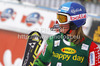 Tanja Poutiainen of Finland reacts disappointed in finish of second run of women slalom Golden Fox trophy race of Audi FIS Alpine skiing World cup 2012-2013 in Maribor, Slovenia. Women slalom race of Audi FIS Alpine skiing World cup was held in Maribor, Slovenia, on Sunday, 27th of January 2013.
