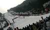 Tanja Poutiainen of Finland in finish of second run of women slalom Golden Fox trophy race of Audi FIS Alpine skiing World cup 2012-2013 in Maribor, Slovenia. Women slalom race of Audi FIS Alpine skiing World cup was held in Maribor, Slovenia, on Sunday, 27th of January 2013.
