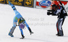 Winner Tina Maze of Slovenia celebrates her victory in finish of second run of women slalom Golden Fox trophy race of Audi FIS Alpine skiing World cup 2012-2013 in Maribor, Slovenia. Women slalom race of Audi FIS Alpine skiing World cup was held in Maribor, Slovenia, on Sunday, 27th of January 2013.
