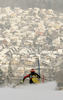 Erin Mielzynski of Canada skiing in first run of women slalom Golden Fox trophy race of Audi FIS Alpine skiing World cup 2012-2013 in Maribor, Slovenia. Women slalom race of Audi FIS Alpine skiing World cup was held in Maribor, Slovenia, on Sunday, 27th of January 2013.
