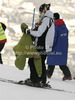 Service man in first run of women slalom Golden Fox trophy race of Audi FIS Alpine skiing World cup 2012-2013 in Maribor, Slovenia. Women slalom race of Audi FIS Alpine skiing World cup was held in Maribor, Slovenia, on Sunday, 27th of January 2013.
