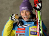 Winner and new super-g World champion Tina Maze of Slovenia celebrates her medal won in women Super-g race of FIS Alpine skiing World Championships in Schladming, Austria. Women super-g race of FIS Alpine skiing World championships Schladming 2013, was held in Scladming, Austria, on Tuesday, 5th of February 2013.
