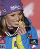 Winner and new super-g World Champion Tina Maze of Slovenia celebrates her medal won in women Super-g race of FIS Alpine skiing World Championships in Schladming, Austria. Women super-g race of FIS Alpine skiing World championships Schladming 2013, was held in Scladming, Austria, on Tuesday, 5th of February 2013.

