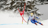 Matts Olsson of Sweden skiing in men Super-g race of FIS Alpine skiing World Championships in Schladming, Austria. Men super-g race of FIS Alpine skiing World championships Schladming 2013, was held in Scladming, Austria, on Wednesday, 6th of February 2013.
