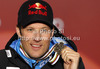 Third placed Aksel Lund Svindal of Norway celebrates his medal won in men Super-g race of FIS Alpine skiing World Championships in Schladming, Austria. Men super-g race of FIS Alpine skiing World championships Schladming 2013, was held in Scladming, Austria, on Wednesday, 6th of February 2013.
