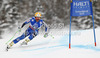 Douglas Hedin of Sweden skiing in first training for men downhill race of FIS Alpine skiing World Championships in Schladming, Austria. First training for men downhill race of FIS Alpine skiing World championships Schladming 2013, was held in Schladming, Austria, on Thursday, 7th of February 2013.
