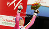Winner and new super combined World champions Maria Hoefl-Riesch of Germany celebrates her medal won in women super combined race of FIS Alpine skiing World Championships in Schladming, Austria. Women super combined race of FIS Alpine skiing World championships Schladming 2013, was held in Schladming, Austria, on Friday, 8th of February 2013.
