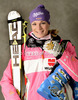 Winner and new super combined World champions Maria Hoefl-Riesch of Germany celebrates her medal won in women super combined race of FIS Alpine skiing World Championships in Schladming, Austria. Women super combined race of FIS Alpine skiing World championships Schladming 2013, was held in Schladming, Austria, on Friday, 8th of February 2013.
