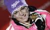 Winner and new super combined World Champion Maria Hoefl-Riesch of Germany celebrates her medal won in women super combined race of FIS Alpine skiing World Championships in Schladming, Austria. Women super combined race of FIS Alpine skiing World championships Schladming 2013, was held in Schladming, Austria, on Friday, 8th of February 2013.

