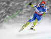 Andrej Sporn of Slovenia skiing in men downhill race of FIS Alpine skiing World Championships in Schladming, Austria. Men downhill race of FIS Alpine skiing World championships Schladming 2013, was held in Schladming, Austria, on Saturday, 9th of February 2013.
