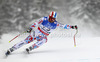 Third placed David Poisson of France skiing in men downhill race of FIS Alpine skiing World Championships in Schladming, Austria. Men downhill race of FIS Alpine skiing World championships Schladming 2013, was held in Schladming, Austria, on Saturday, 9th of February 2013.
