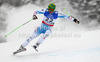 Fourth placed Klaus Kroell of Austria skiing in men downhill race of FIS Alpine skiing World Championships in Schladming, Austria. Men downhill race of FIS Alpine skiing World championships Schladming 2013, was held in Schladming, Austria, on Saturday, 9th of February 2013.
