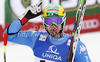 Second placed Dominik Paris of Italy reacts in finish of men downhill race of FIS Alpine skiing World Championships in Schladming, Austria. Men downhill race of FIS Alpine skiing World championships Schladming 2013, was held in Schladming, Austria, on Saturday, 9th of February 2013.
