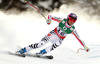 Third placed Maria Hoefl-Riesch of Germany skiing in women downhill race of FIS Alpine skiing World Championships in Schladming, Austria. Women downhill race of FIS Alpine skiing World championships Schladming 2013, was held in Schladming, Austria, on Sunday, 10th of February 2013.
