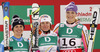Winner and new women downhill World Champion Marion Rolland of France (M), second placed Nadia Fanchini of Italy (L) and third placed Maria Hoefl-Riesch of Germany (R) celebrate their medals won in women downhill race of FIS Alpine skiing World Championships in Schladming, Austria. Women downhill race of FIS Alpine skiing World championships Schladming 2013, was held in Schladming, Austria, on Sunday, 10th of February 2013.
