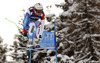Sandro Viletta of Switzerland skiing in downhill of men super combined race of FIS Alpine skiing World Championships in Schladming, Austria. Downhill of men super combined race of FIS Alpine skiing World championships Schladming 2013, was held in Schladming, Austria, on Monday, 11th of February 2013.
