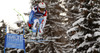 Sandro Viletta of Switzerland skiing in downhill of men super combined race of FIS Alpine skiing World Championships in Schladming, Austria. Downhill of men super combined race of FIS Alpine skiing World championships Schladming 2013, was held in Schladming, Austria, on Monday, 11th of February 2013.
