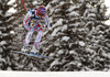 Adrien Theaux of France skiing in downhill of men super combined race of FIS Alpine skiing World Championships in Schladming, Austria. Downhill of men super combined race of FIS Alpine skiing World championships Schladming 2013, was held in Schladming, Austria, on Monday, 11th of February 2013.
