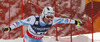 Romed Baumann of Austria skiing in downhill of men super combined race of FIS Alpine skiing World Championships in Schladming, Austria. Downhill of men super combined race of FIS Alpine skiing World championships Schladming 2013, was held in Schladming, Austria, on Monday, 11th of February 2013.

