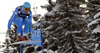 Christof Innerhofer of Italy skiing in downhill of men super combined race of FIS Alpine skiing World Championships in Schladming, Austria. Downhill of men super combined race of FIS Alpine skiing World championships Schladming 2013, was held in Schladming, Austria, on Monday, 11th of February 2013.
