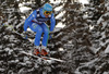 Christof Innerhofer of Italy skiing in downhill of men super combined race of FIS Alpine skiing World Championships in Schladming, Austria. Downhill of men super combined race of FIS Alpine skiing World championships Schladming 2013, was held in Schladming, Austria, on Monday, 11th of February 2013.
