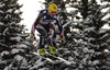 Ivica Kostelic of Croatia skiing in downhill of men super combined race of FIS Alpine skiing World Championships in Schladming, Austria. Downhill of men super combined race of FIS Alpine skiing World championships Schladming 2013, was held in Schladming, Austria, on Monday, 11th of February 2013.
