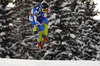 Klemen Kosi of Slovenia skiing in downhill of men super combined race of FIS Alpine skiing World Championships in Schladming, Austria. Downhill of men super combined race of FIS Alpine skiing World championships Schladming 2013, was held in Schladming, Austria, on Monday, 11th of February 2013.
