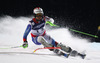 Fifth placed Sandro Viletta of Switzerland skiing in slalom of men super combined race of FIS Alpine skiing World Championships in Schladming, Austria. Slalom of men super combined race of FIS Alpine skiing World championships Schladming 2013, was held in Schladming, Austria, on Monday, 11th of February 2013.

