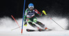 Andreas Romar of Finland skiing in slalom of men super combined race of FIS Alpine skiing World Championships in Schladming, Austria. Slalom of men super combined race of FIS Alpine skiing World championships Schladming 2013, was held in Schladming, Austria, on Monday, 11th of February 2013.
