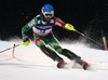 Andreas Romar of Finland skiing in slalom of men super combined race of FIS Alpine skiing World Championships in Schladming, Austria. Slalom of men super combined race of FIS Alpine skiing World championships Schladming 2013, was held in Schladming, Austria, on Monday, 11th of February 2013.
