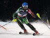 Andreas Romar of Finland skiing in slalom of men super combined race of FIS Alpine skiing World Championships in Schladming, Austria. Slalom of men super combined race of FIS Alpine skiing World championships Schladming 2013, was held in Schladming, Austria, on Monday, 11th of February 2013.
