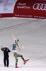 Fourth placed Andreas Romar of Finland celebrates in finish of slalom of men super combined race of FIS Alpine skiing World Championships in Schladming, Austria. Slalom of men super combined race of FIS Alpine skiing World championships Schladming 2013, was held in Schladming, Austria, on Monday, 11th of February 2013.
