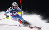 Third placed Romed Baumann of Austria skiing in slalom of men super combined race of FIS Alpine skiing World Championships in Schladming, Austria. Slalom of men super combined race of FIS Alpine skiing World championships Schladming 2013, was held in Schladming, Austria, on Monday, 11th of February 2013.

