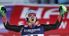 Winner and new super combined World Champion Ted Ligety of USA reacts in finish of men super combined race of FIS Alpine skiing World Championships in Schladming, Austria. Slalom of men super combined race of FIS Alpine skiing World championships Schladming 2013, was held in Schladming, Austria, on Monday, 11th of February 2013.
