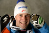 Third placed Romed Baumann of Austria celebrates his medal won in men super combined race of FIS Alpine skiing World Championships in Schladming, Austria. Slalom of men super combined race of FIS Alpine skiing World championships Schladming 2013, was held in Schladming, Austria, on Monday, 11th of February 2013.
