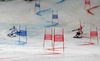 Felix Neureuther of Germany (L) and Michael Janyk of Canada (R) skiing in Nations team event of FIS Alpine skiing World Championships in Schladming, Austria. Nations team event of FIS Alpine skiing World championships Schladming 2013, was held in Schladming, Austria, on Tuesday, 12th of February 2013.
