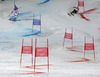 Maria Hoefl-Riesch of Germany (L) and Erin Mielzynski of Canada (R) skiing in Nations team event of FIS Alpine skiing World Championships in Schladming, Austria. Nations team event of FIS Alpine skiing World championships Schladming 2013, was held in Schladming, Austria, on Tuesday, 12th of February 2013.
