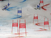 Maria Pietilae Holmner of Sweden (L) and Nicole Hosp of Austria (R) skiing in Nations team event of FIS Alpine skiing World Championships in Schladming, Austria. Nations team event of FIS Alpine skiing World championships Schladming 2013, was held in Schladming, Austria, on Tuesday, 12th of February 2013.
