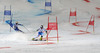 Maria Pietilae Holmner of Sweden (L) and Nicole Hosp of Austria (R) skiing in Nations team event of FIS Alpine skiing World Championships in Schladming, Austria. Nations team event of FIS Alpine skiing World championships Schladming 2013, was held in Schladming, Austria, on Tuesday, 12th of February 2013.
